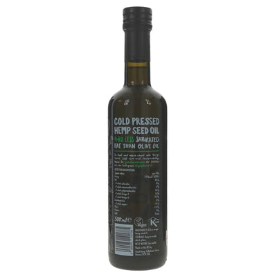 Good Hemp Extra Virgin Hemp Seed Oil - 500ml | Vegan & Mechanically Processed | Use in Recipes for a Healthy Boost