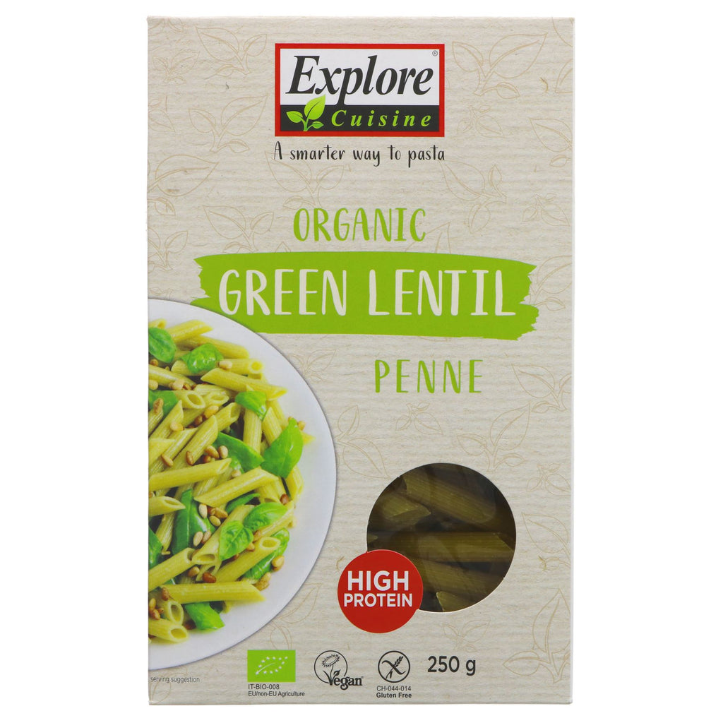 Explore Cuisine | Green Lentil Penne - Organic | 250g