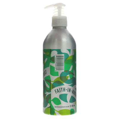Faith In Nature's 450ml Aluminium Refill Bottle - stylish and sustainable, perfect for reducing plastic waste with your favourite household products. Vegan-friendly and reusable.
