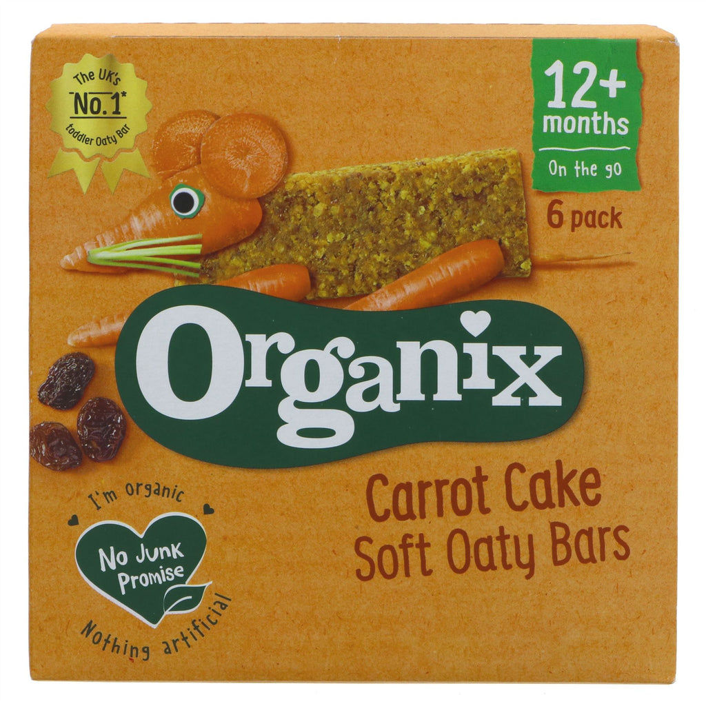 Organix | Carrot Cake Soft Oaty Bars - from 12 months | 6 x 30g