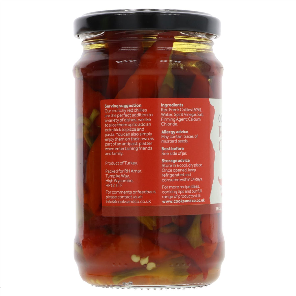 Fiery 300G Whole Red Chillies - Cooks & Co. Perfect for Indian, Thai, Tex Mex & more. Vegan-friendly -