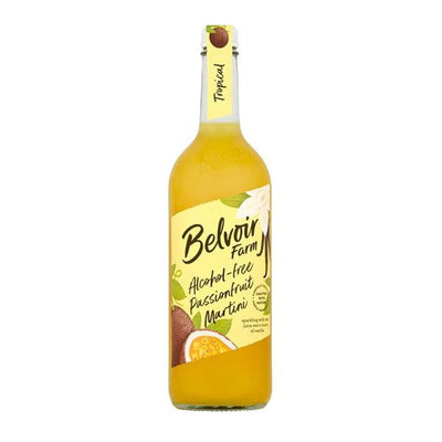 Belvoir's biodynamic, vegan Passionfruit Martini is a non-alcoholic alternative made with real fruit juices and Madagascan vanilla extract.