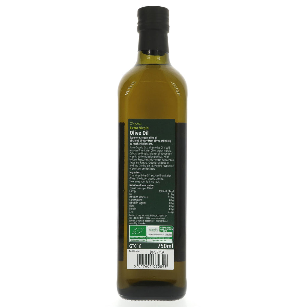 Organic & Vegan Italian Olive Oil, made from olives grown in Sicily, Calabria, and Puglia. Perfect for cooking and salads.