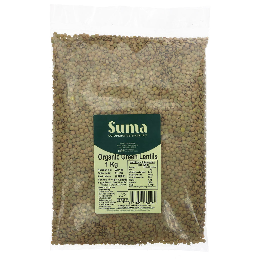Suma | Lentils - Green, Organic | 1 KG