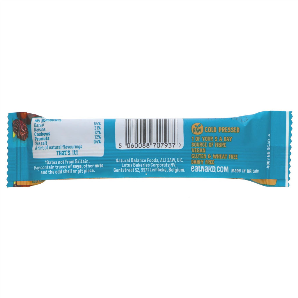 Nakd Salted Caramel Vegan Snack Bar - 35G Gluten-Free & All Natural Ingredients Perfect for Sweet Tooth Cravings On-the-Go!