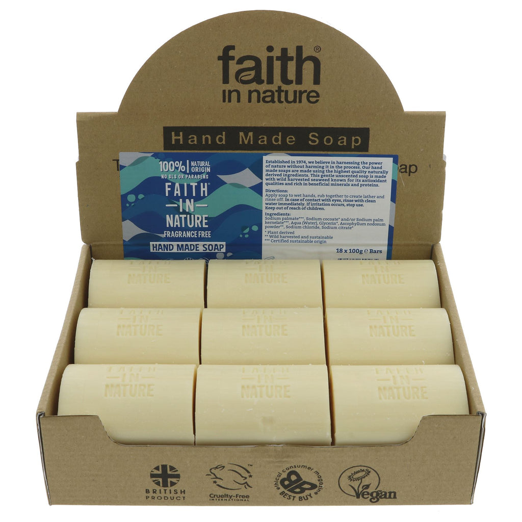 Faith In Nature | Loose Soap - Fragrance Free - With seaweed | 100g