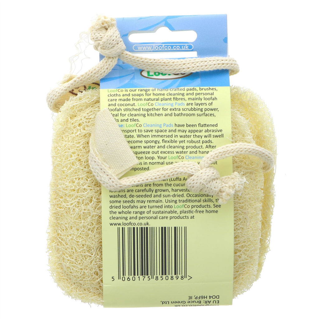 Natural Luffa Cleaning Pads - Pack of 2 - Vegan