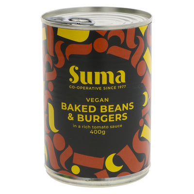 Suma | Baked Beans & Vegan Burgers - Mini Burgers | 400g
