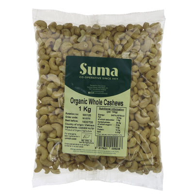 Suma | Cashews - Whole, Organic | 1 KG