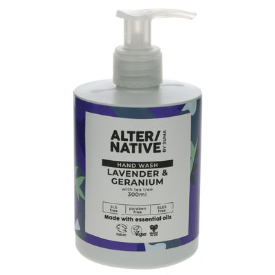 Alter/Native | Hand Wash - Lavender & Geranium - Relaxing with tea tree | 300ml
