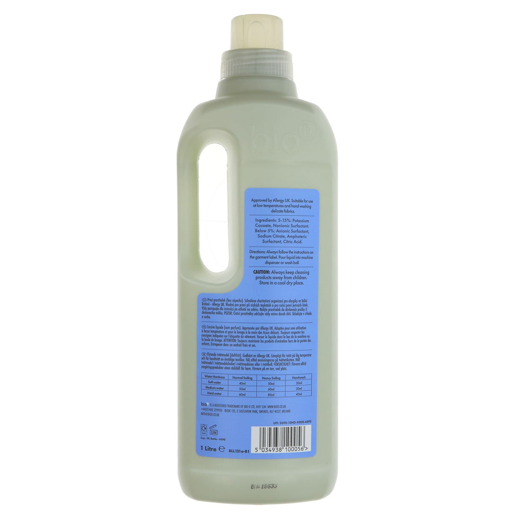Bio D Laundry Liquid | Vegan & Environmentally Friendly Stain Remover | 1L