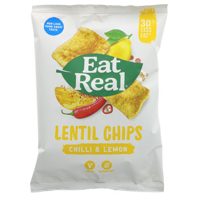 Eat Real | Lentil Chilli & Lemon Chips | 40g