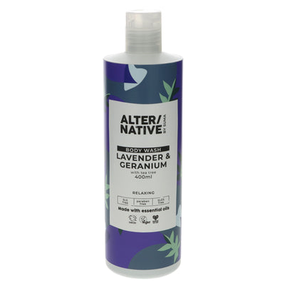 Alter/Native | Body Wash - Lavender & Geranium - Relaxing with tea tree | 400ml