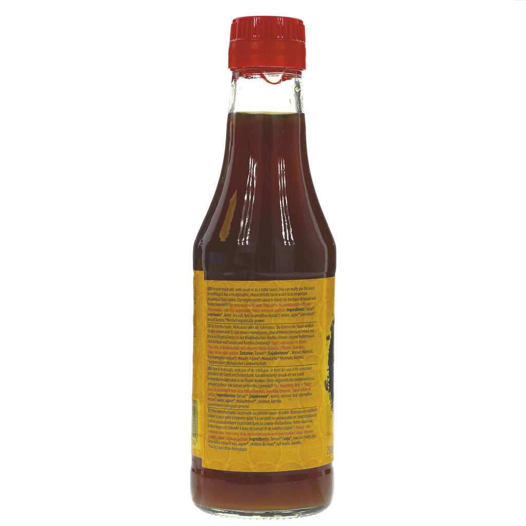 Organic Vegan Oyster Sauce - Yakso | 250g | Tamari, Agave Syrup & Kombu | Perfect for marinades, wok dishes & table sauce