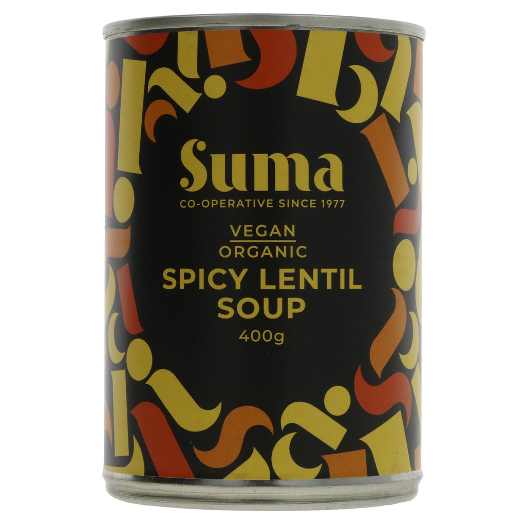 Suma Organic Spicy Lentil Soup - Rich & Spicy Vegan Soup with Natural Ingredients | 400g
