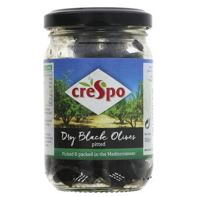 Crespo | Pitted Dry Black Olives | 110G