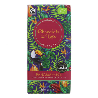 Chocolate And Love | Panama 80% Chocolate Bar | 80G