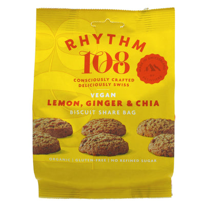 Rhythm 108 | Lemon Ginger Chia Biscuits | 135G