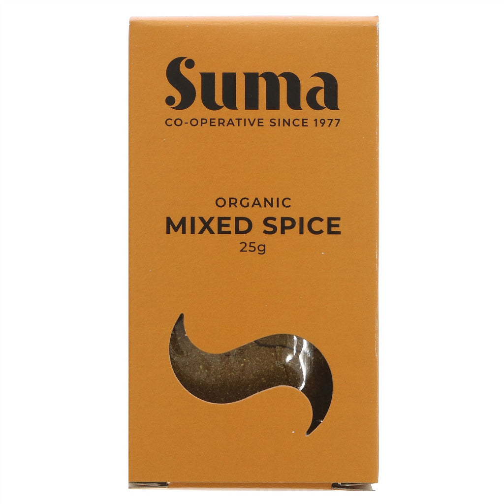 Suma Organic Mixed Spice: Adds warmth & depth to dishes. Vegan & organic. No VAT charged. Part of Milled Spices and Food & Drink collections.