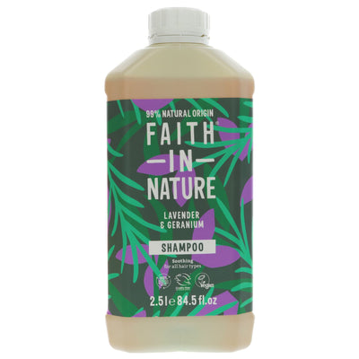 Faith In Nature | Shampoo - Lavender / Geranium - Nourishing, normal/dry hair | 2.5l