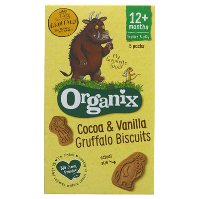 Organix | Gruffalo Cocoa & Vanilla - Biscuits | 5 x 20g