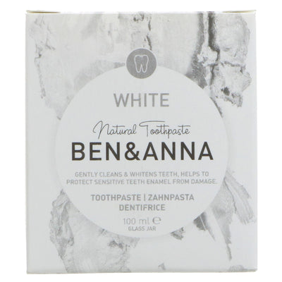 Ben & Anna | Toothpaste - Whitening - Palm oil free In a glass jar | 100ml
