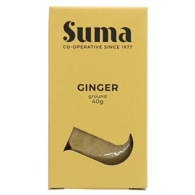 Suma Ginger Ground - Perfect for cooking and baking. Vegan, no VAT charged. Part of Superfood Market's Milled Spices collection since 2014.