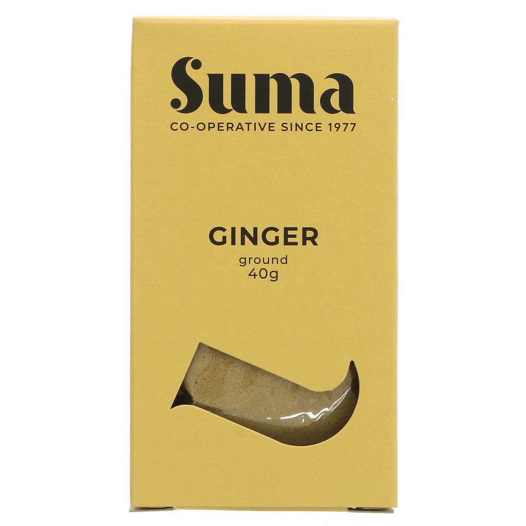 Suma Ginger Ground - Perfect for cooking and baking. Vegan, no VAT charged. Part of Superfood Market's Milled Spices collection since 2014.