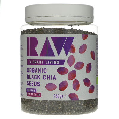 Raw Vibrant Living | Organic Black Chia Seeds | 450G