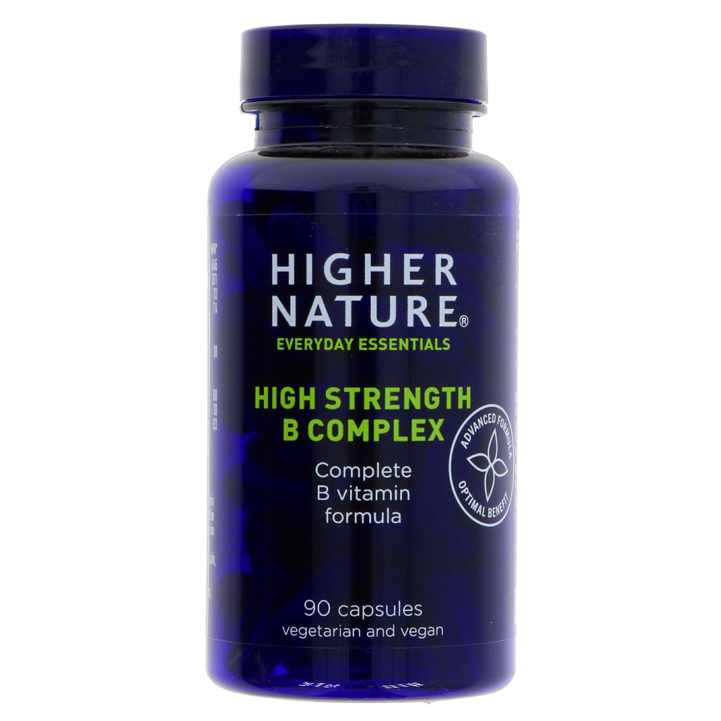 Higher Nature | High Strength B Complex - helps low energy & stress | 90
