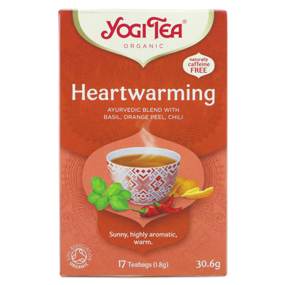 Yogi Tea | Heartwarming - Basil, Orange Peel, Chili | 17 bags