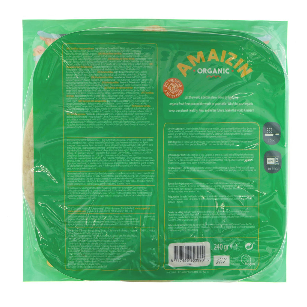 Organic Vegan Tortilla Wraps - Enjoy guilt-free meals with Amaizin's delicious wraps. Perfect for any quick and healthy lunch or dinner.