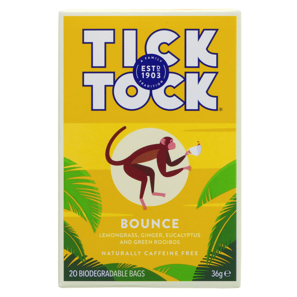 Tick Tock | Bounce - Lemongrass, Ginger, Eucalyptus | 20 bags