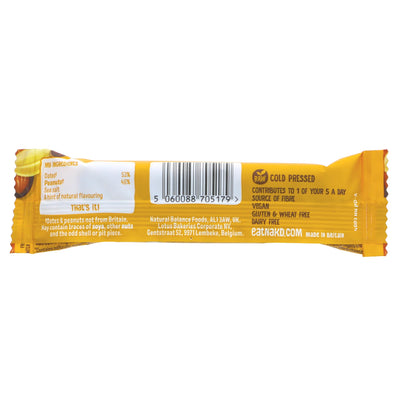 Nakd Peanut Delight bar: Chunky peanuts and sweet dates, gluten-free and vegan. No added sugars. By Superfood Market.