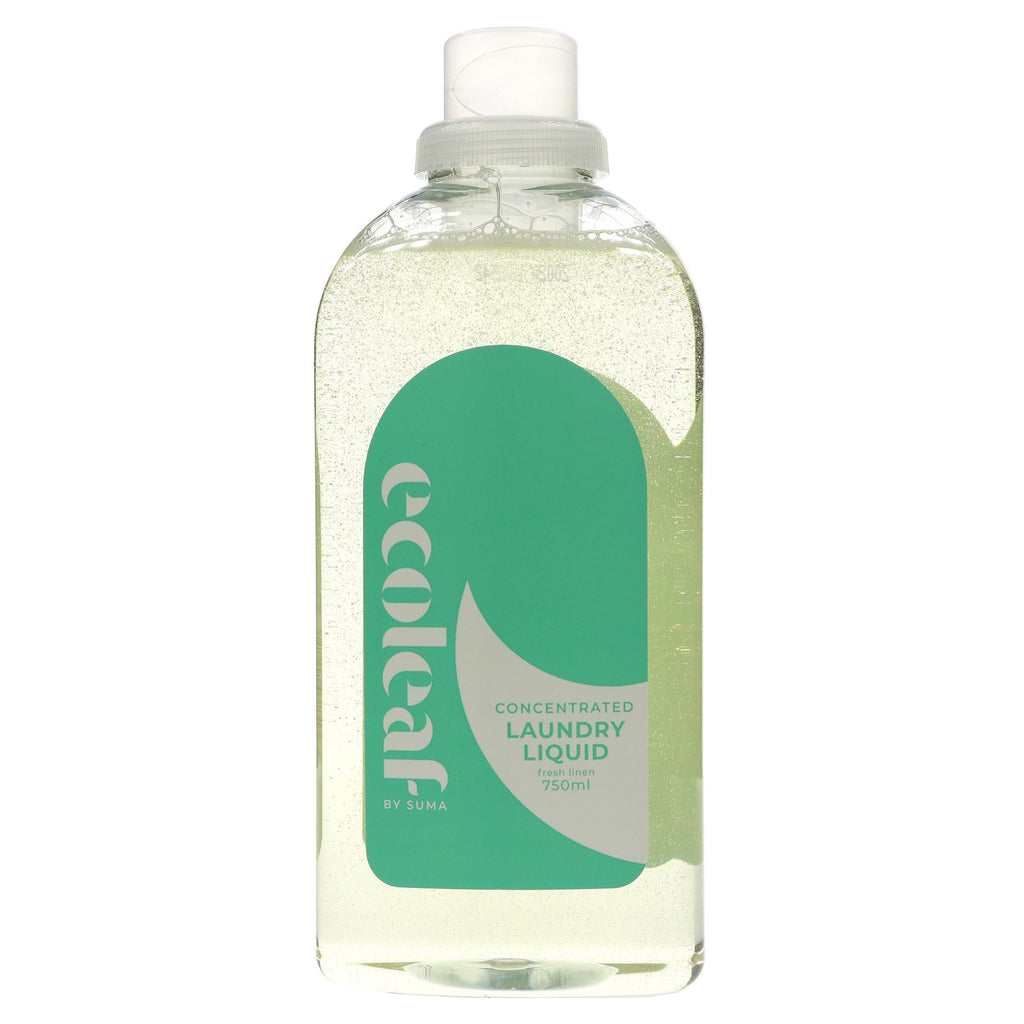 Ecoleaf Laundry Liquid Concentrate - Fresh Linen - 25 washes - Vegan & Biodegradable - Certified Cruelty-Free.