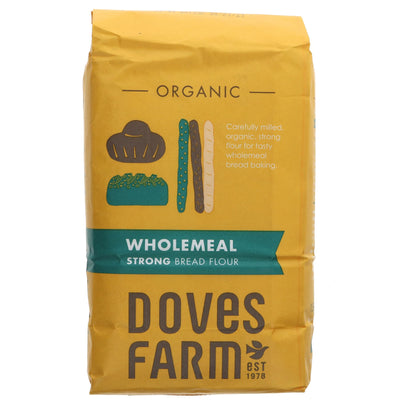 Doves Farm | Strong Wholemeal Bread Flour - Cream Bag Red Logo | 1.5kg