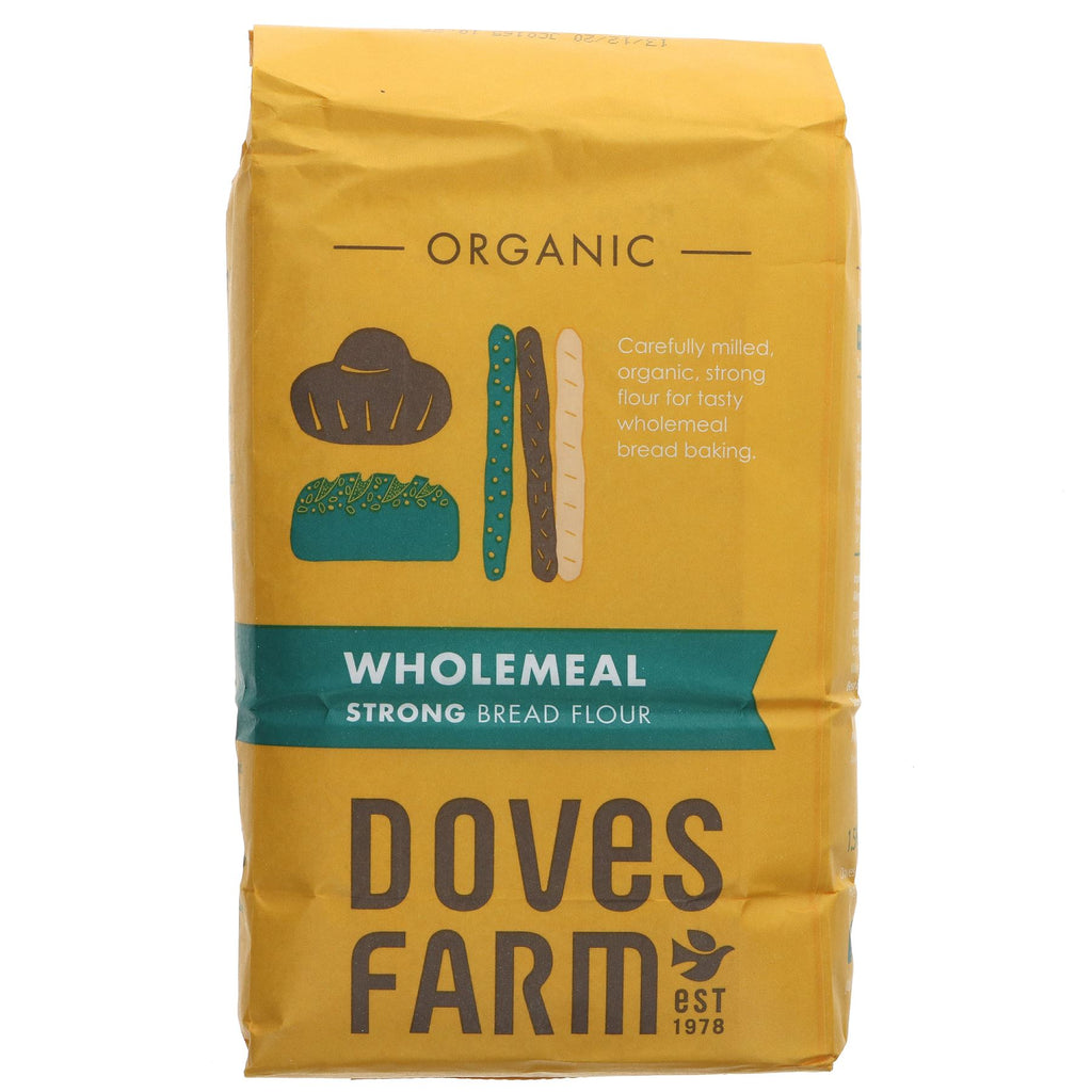 Doves Farm | Strong Wholemeal Bread Flour - Cream Bag Red Logo | 1.5kg
