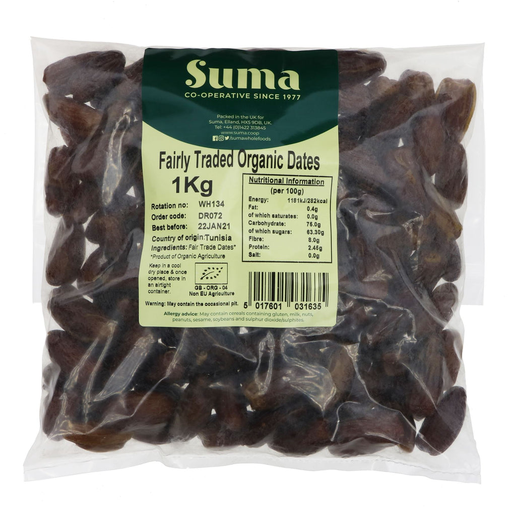 Suma | Dates Og Pitted Fairly Traded | 1 KG