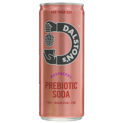 Indulge in the refreshing taste of Dalston's Raspberry Prebiotic Soda. This gluten-free & vegan beverage is bursting with fruity goodness. Perfect on its own or as a mixer, it's a guilt-free treat for any occasion.