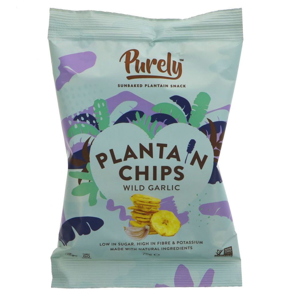Purely | Plantain Chips Wild Garlic | 75g