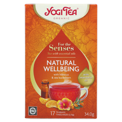 Yogi Tea | Natural Wellbeing - Mandarin Oil, Hibiscus | 17 bags