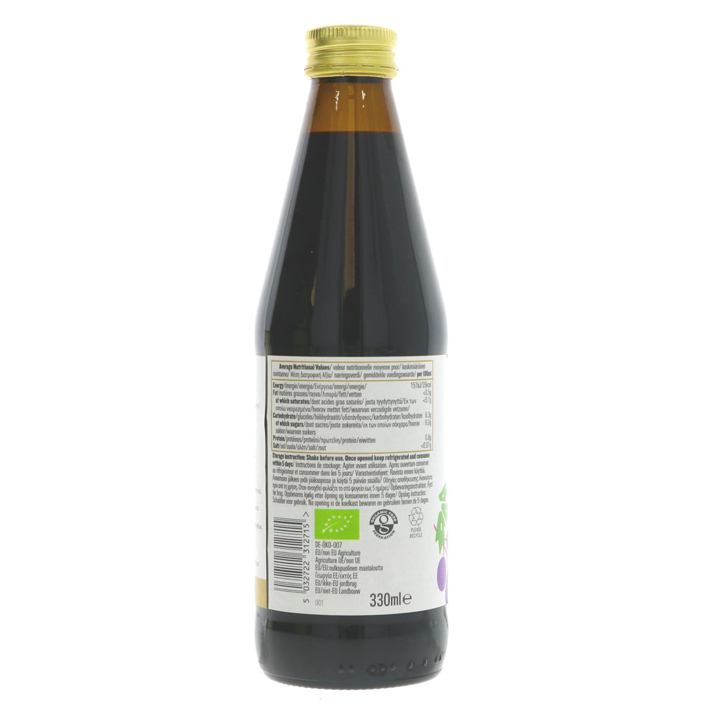 Organic Elderberry Superjuice | 100% Pure | Vegan | Benefits Coughs and Colds
