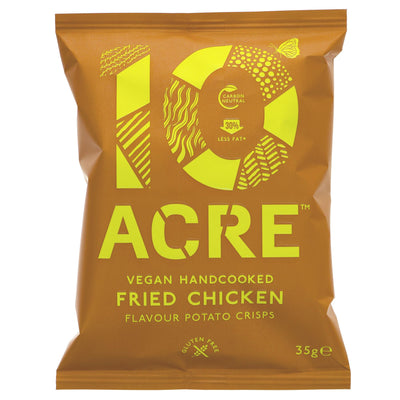 Ten Acre Crisps | Ten Acre Fried Chicken Crisps - Hand Cooked, Skin On Crisps | 35g