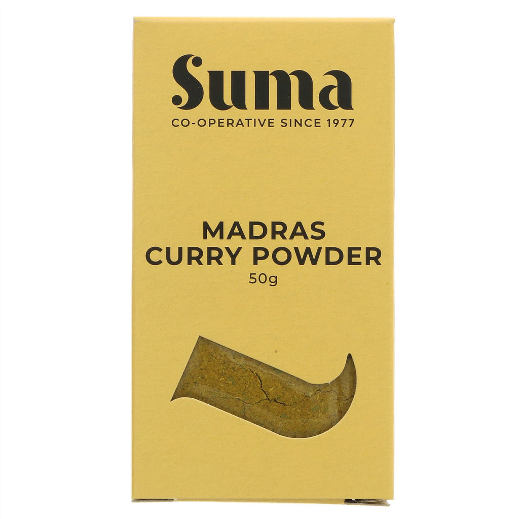 Suma Madras Curry Powder - Vegan, Bold and Authentic. Perfect for Curries, Marinades and More! 50g.
