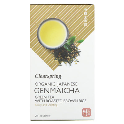 Clearspring | Genmaicha Green Tea Tea Bags - 100% sustainable packaging | 20 bags