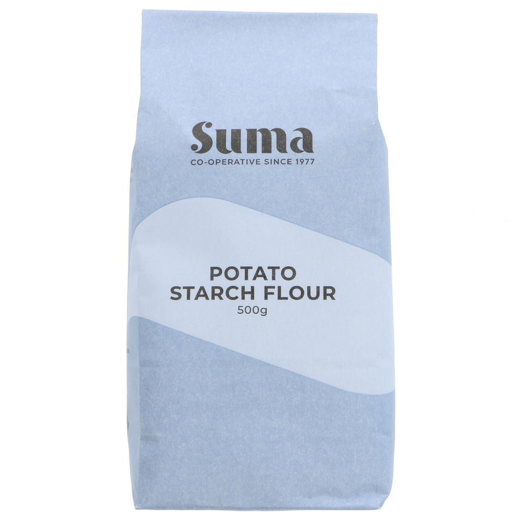 Suma's Potato Starch for light, fluffy baked goods and thickened sauces - vegan and gluten-free.