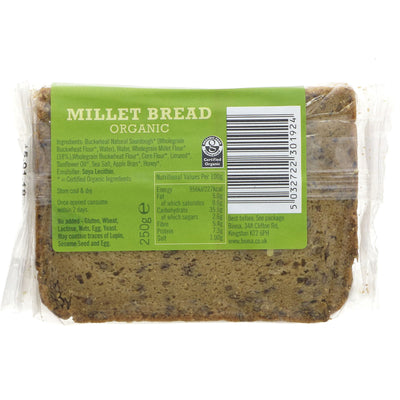 Organic Gluten-Free Millet Bread with Wholegrain Cereals, Buckwheat and Linseed - Perfect for a healthy diet!