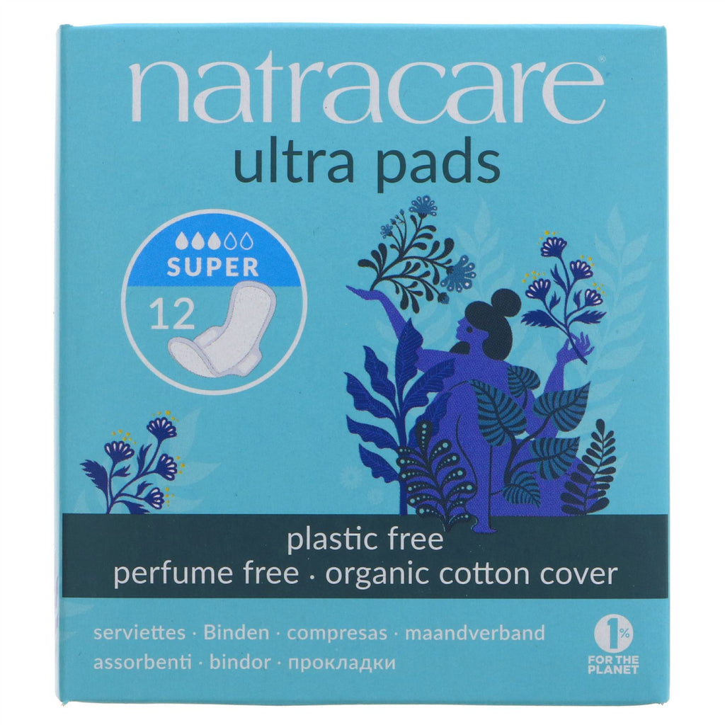 Natracare | Ultra Super Pads with Wings - organic cotton cover | 12