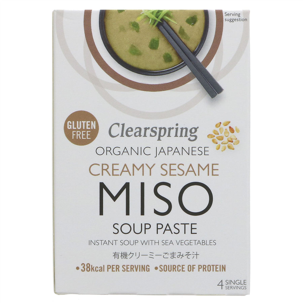 Clearspring | Creamy Sesame Miso Soup - With Sea Vegetables | 4 x 15g