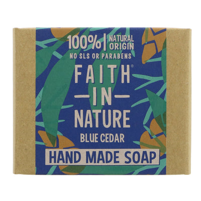 Faith In Nature | Wrapped Soap - Blue Cedar - Rich & distinctive | 100g